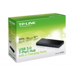 TP-Link UH720 hub de interfaz USB 3.2 Gen 1 (3.1 1) Micro-B 5000 Mbit/s Negro