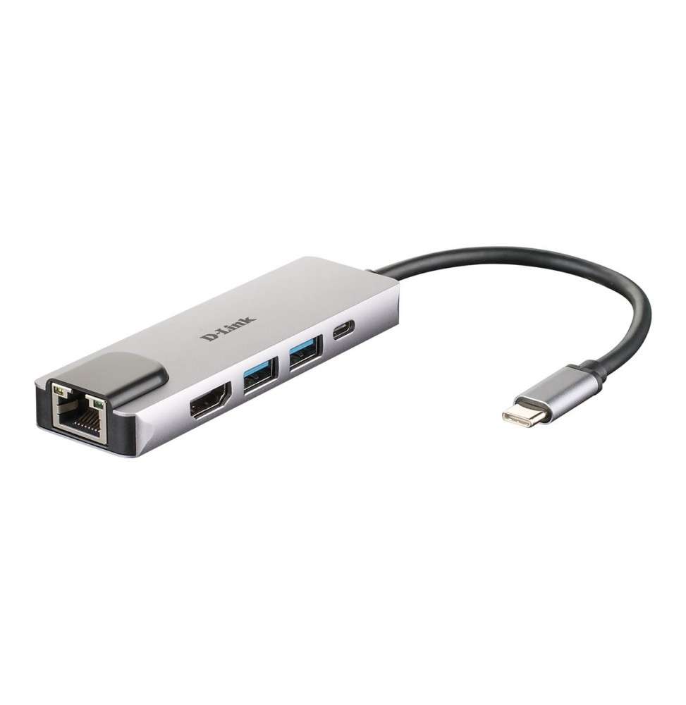D-Link DUB-M520 Hub 5 en 1 HDMI 4K/RJ45/USB 3.0/USB-C