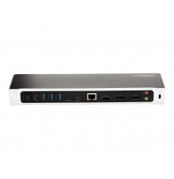 StarTech.com Dock USB-C - Docking Station para 3 Monitores 4K con 2 DisplayPort y HDMI Entrega de Alimentación 100W Hub 1x 4x
