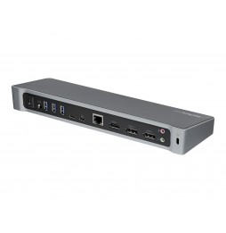 StarTech.com Dock USB-C - Docking Station para 3 Monitores 4K con 2 DisplayPort y HDMI Entrega de Alimentación 100W Hub 1x 4x