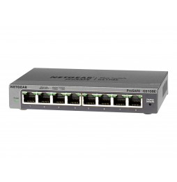 NETGEAR GS108E Gestionado Gigabit Ethernet (10/100/1000) Negro