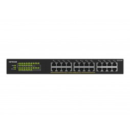 Switch Gigabit Ethernet de 24 puertos no gestionable con PoE+ de 16 puertos (190W) 