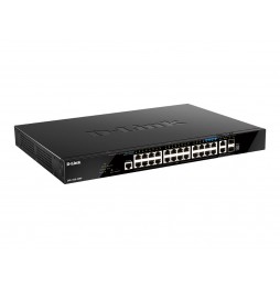 SWITCH GESTIONABLE D-LINK L3 STAKABLE DGS-1520-28MP/E 20P GIGA POE + 4P 25G POE+ 2P 10G + 2P 10GSFP
