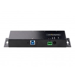 StarTech.com Hub Industrial USB 3.0 de 5Gbps 4 Puertos - Concentrador con Protección Picos y Descargas ESD Ladrón USB-A Montaje