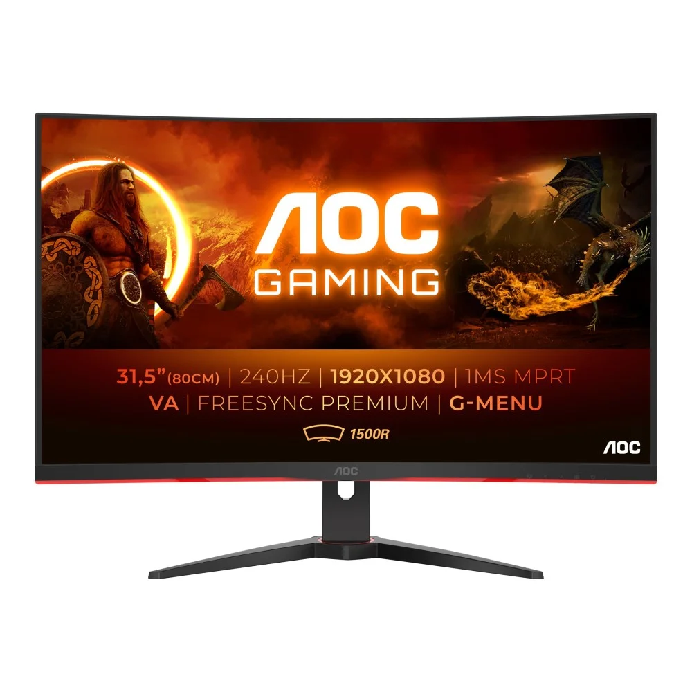 AOC C32G2ZE/BK 31.5' LED FullHD 240Hz FreeSync Premium Curva