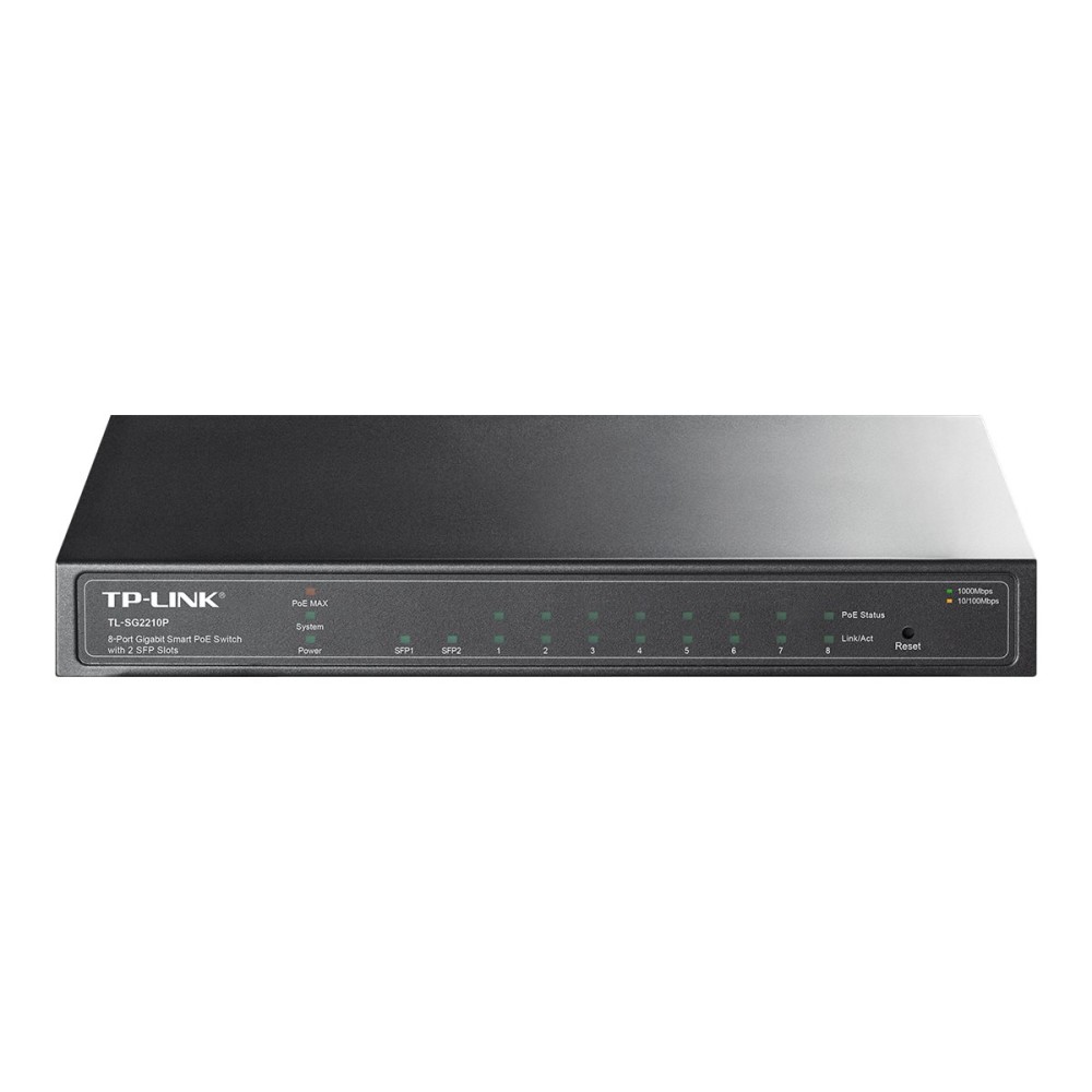 SWITCH SEMIGESTIONABLE TP-LINK SG2210P 8P GIGA CON 2P COMBO 8P POE 53W RACK