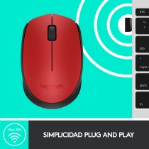 Logitech Ratón inalámbrico M171 Rojo