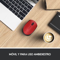 Logitech Ratón inalámbrico M171 Rojo