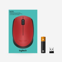 Logitech Ratón inalámbrico M171 Rojo