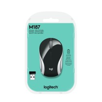 RATON LOGITECH WIRELESS M187 BLACK/WHITE