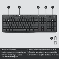 Logitech MK295 Silent Combo: Teclado y Ratón Inalámbricos Silenciosos