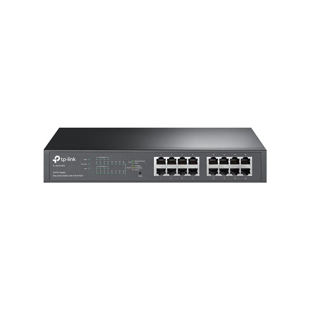 SWITCH SEMIGESTIONABLE TP-LINK SG1016PE 16P (CON 8P POE+) CARCASA METALICA GIGA 19 RACK