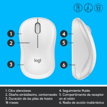 Logitech Raton Wireless M220 Blanco