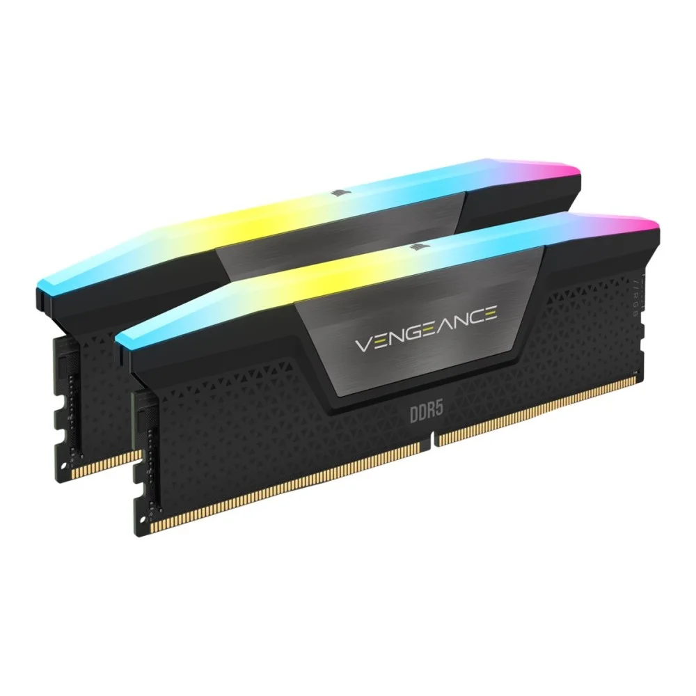 MEMORIA CORSAIR DDR5 32GB 2X16GB PC5200 VENGEANCE RGB CMH32GX5M2B5200C40