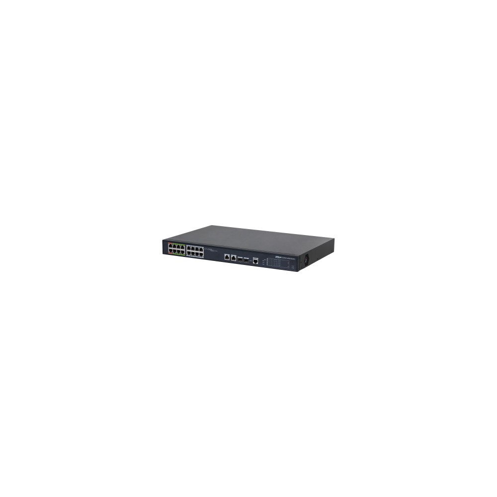 (DH-LR2218-16ET-240-V2) SWITCH EPOE 16 PUERTOS 10/100 (8 EPOE/EOC + 8 POE) + 2 UPLINK COMBO GIGABIT/SFP 8023AT 240W MANEJABLE LA