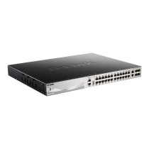 SWITCH GESTIONABLE L3 D-LINK STACKABLE DGS-3130-30PS/E 24P POE (370W) GIGA + 2P 10G + 4P 10G SFP+