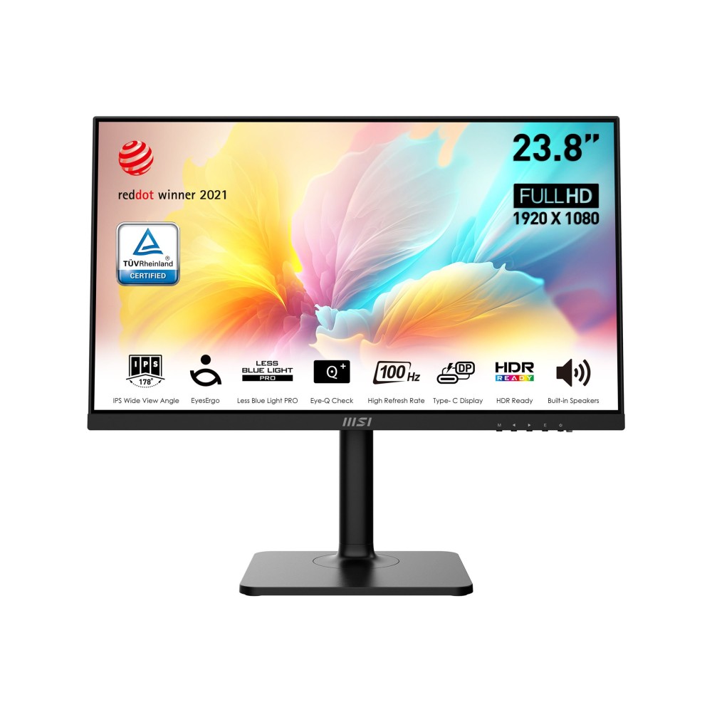 MSI MONITOR MODERN MD2412P 238 (60CM) PLANO IPS 1920X1080 (FHD) 100HZ NEGRO