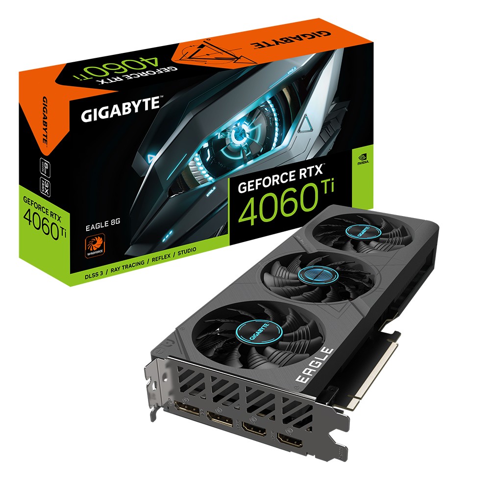 VGA GIGABYTE GV-N406TEAGLE-8GDNVRTX4060TIGDDR68GB128BITHDMI+3DP3 VENTILADORES