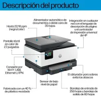 Impresora Multifunción Color Dúplex Wi-Fi HP OfficeJet Pro 9120b