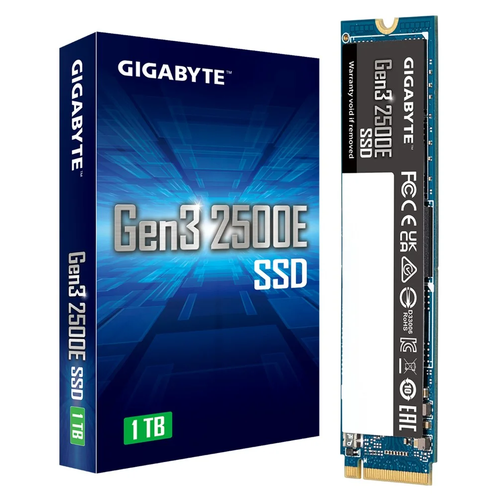 GIGABYTE Gen3 2500E 1TB SSD NVMe M.2 PCIe 3.0 GIGABYTE Gen3 2500E 1TB SSD NVMe M.2 PCIe 3.0