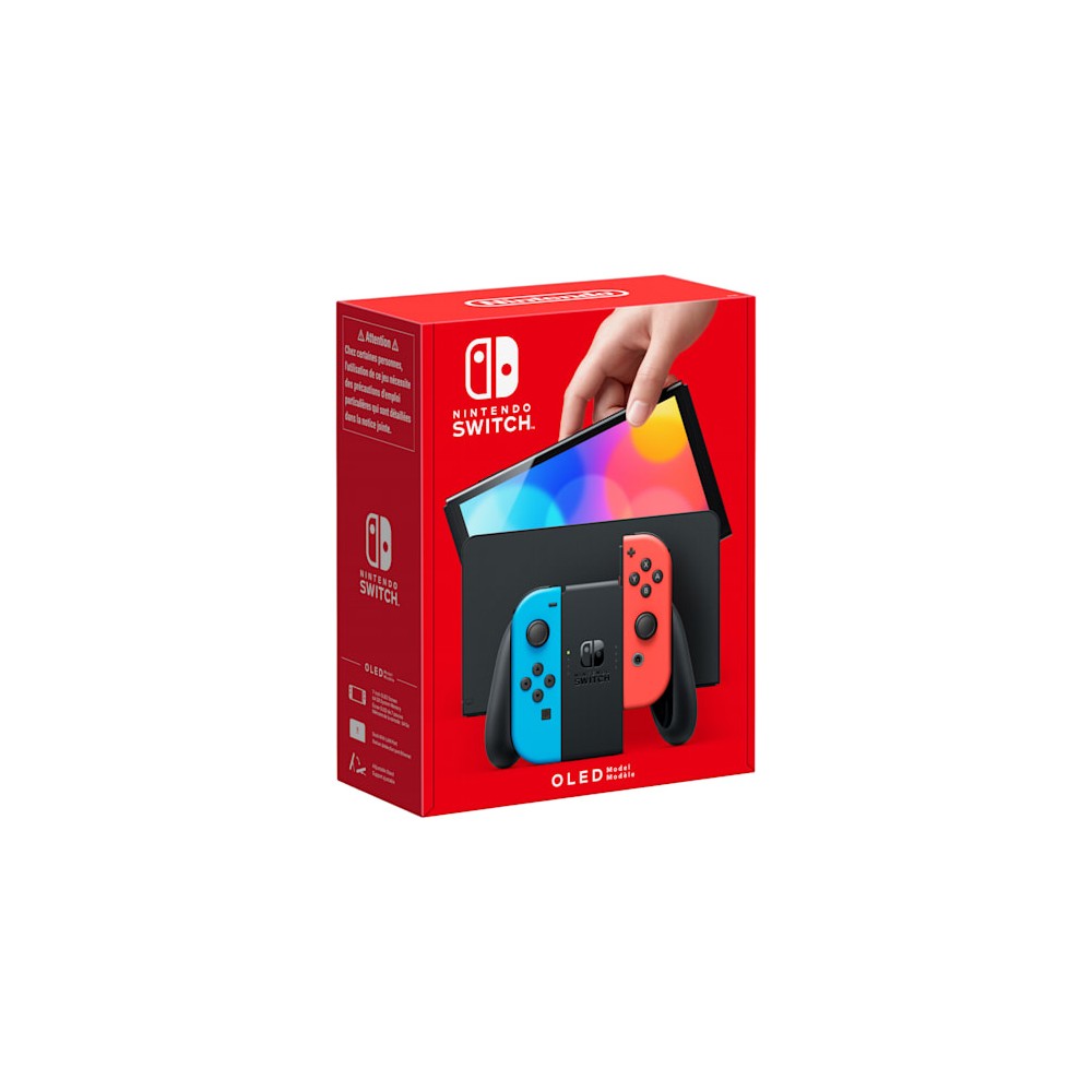 NINTENDO SWITCH VERSI?N OLED AZUL NE?N/ROJO NE?N/ INCLUYE BASE/ 2 MANDOS JOY-CON