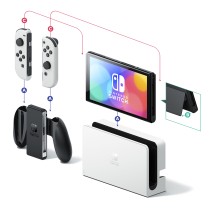 NINTENDO SWITCH VERSI?N OLED BLANCA/ INCLUYE BASE/ 2 MANDOS JOY-CON