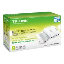 HOMEPLUG WIFI TP-LINK TL-WPA4220T KIT 300MB AV600 CON 2 PUERTOS ETHERNET KIT COMPUESTO DE DOS TL-WPA4220 Y UN TL-PA4010