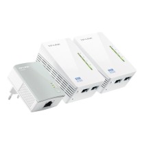 HOMEPLUG WIFI TP-LINK TL-WPA4220T KIT 300MB AV600 CON 2 PUERTOS ETHERNET KIT COMPUESTO DE DOS TL-WPA4220 Y UN TL-PA4010