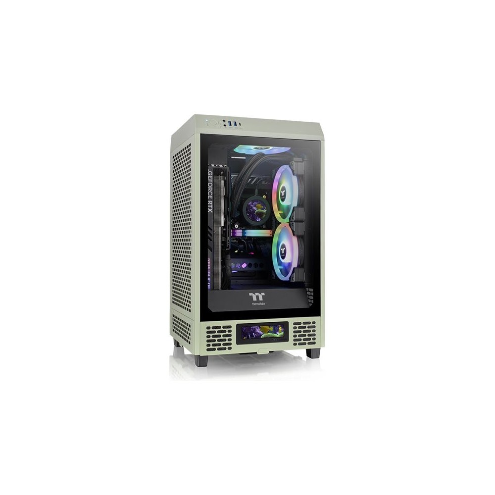 CAJA THERMALTAKE THE TOWER 200 MINI-ITX 2XUSB 30 SIN FUENTE VERDE MATCHA