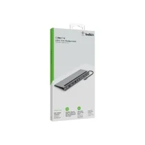 BASE DOCK BELKIN INC004BTSGY MULTIPUERTO USB-C A HDMI DISPLAYPOR VGA USB-A USB-C ETHERNET JACK 35 MM COLOR GRIS