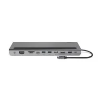 BASE DOCK BELKIN INC004BTSGY MULTIPUERTO USB-C A HDMI DISPLAYPOR VGA USB-A USB-C ETHERNET JACK 35 MM COLOR GRIS