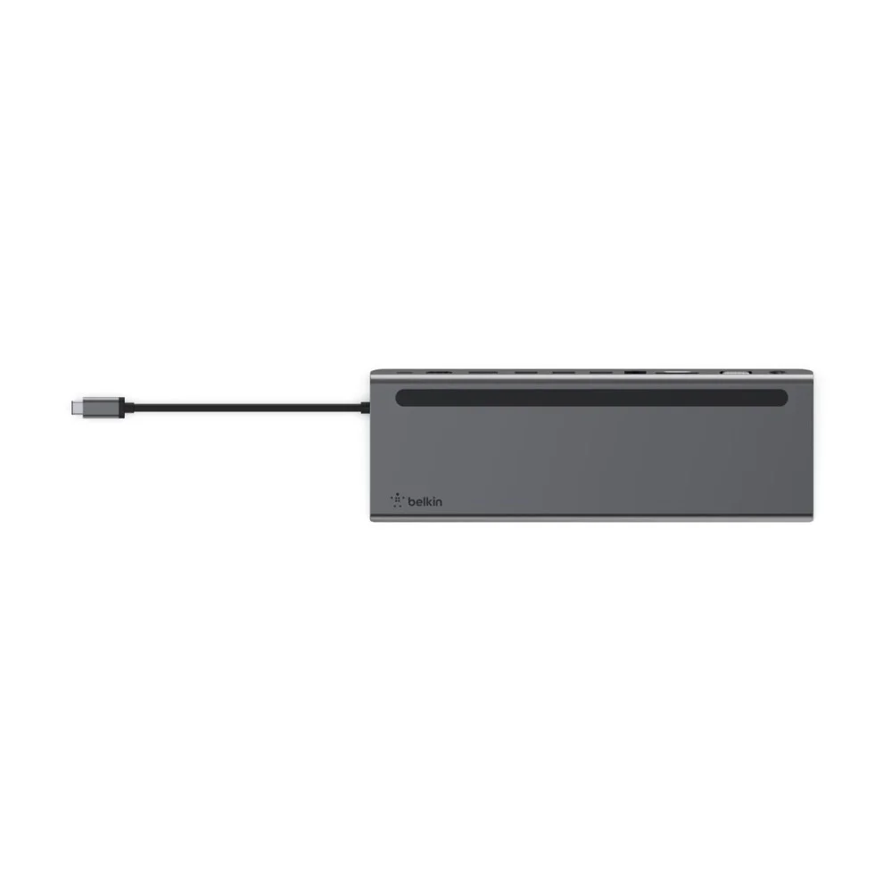 BASE DOCK BELKIN INC004BTSGY MULTIPUERTO USB-C A HDMI DISPLAYPOR VGA USB-A USB-C ETHERNET JACK 35 MM COLOR GRIS