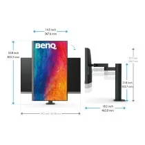 MONITOR BENQ PD2706UA (9HLLKLBQBE) 27W IPS UHD USB-C 90W ERGO