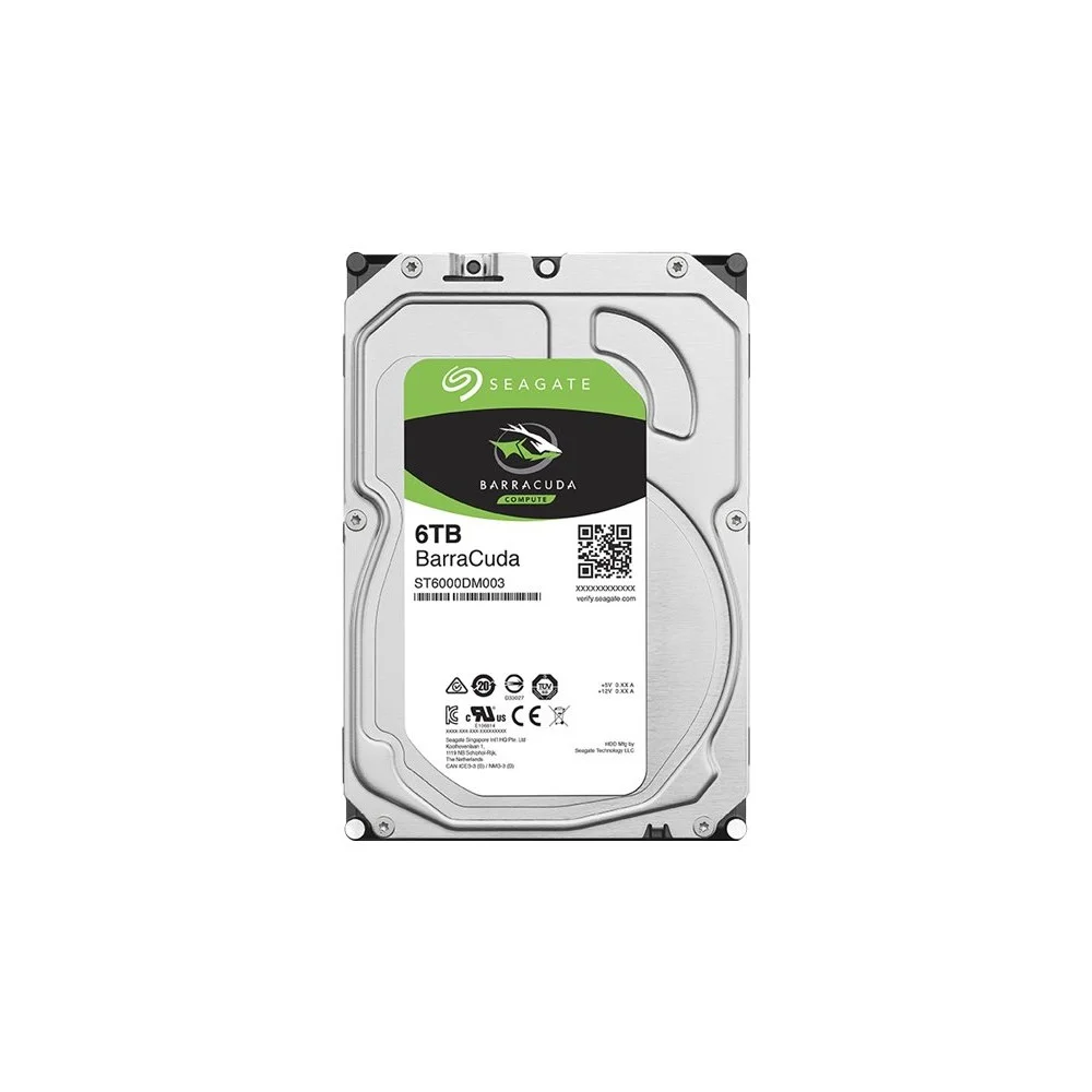 Seagate BarraCuda 6TB 3.5" SATA III para PC y estaciones de trabajo