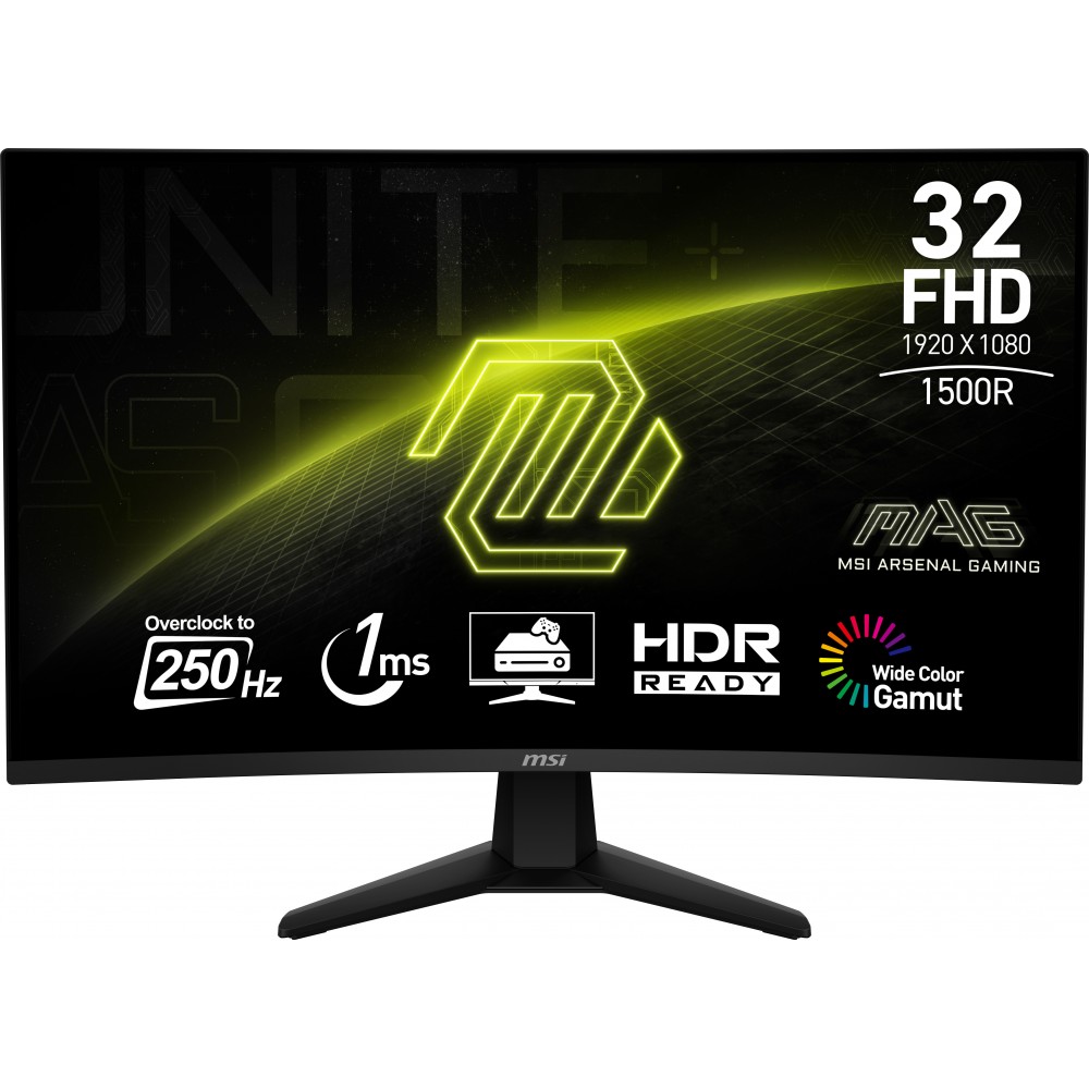 MSI MONITOR MAG 32C6X 315 (80 CM) CURVO 1500R VA 1920X1080 FHD 169 150HZ NEGRO