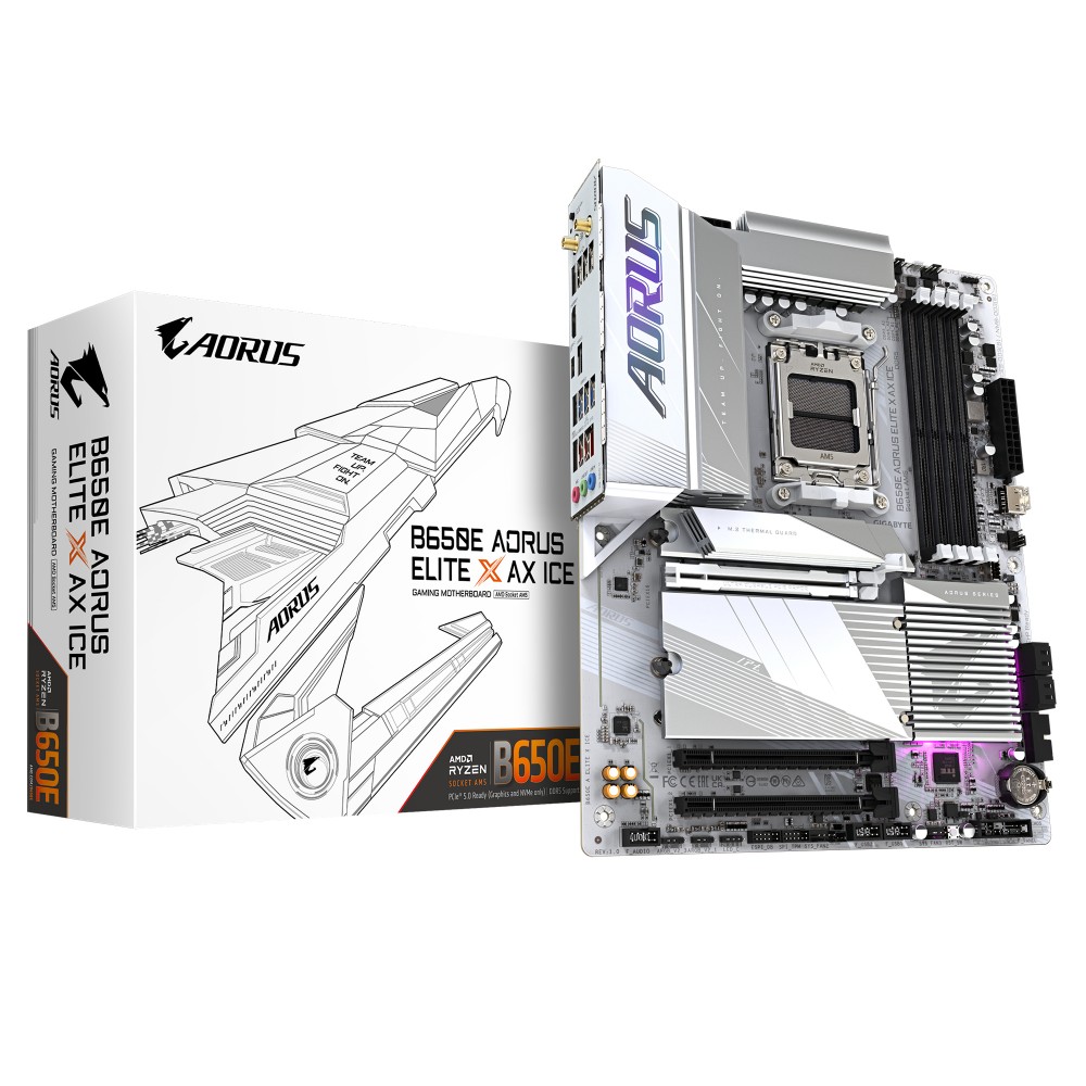 PLACA GIGABYTE B650E A ELITE X ICEAMDAM5B6504DDR5192GB2HDMI+USB TYPE-C4SATA6+3M225GBE+WIFI6E+BT538USB32ATX