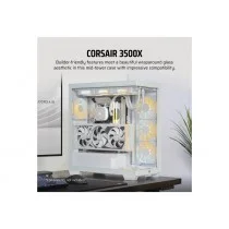 CAJA CORSAIR 3500X TEMPERED GLASS MID-TOWER WHITE CC-9011277-WW