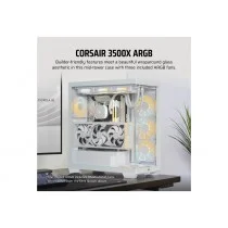 CAJA CORSAIR 3500X ARGB TEMPERED GLASS MID-TOWER WHITE CC-9011279-WW