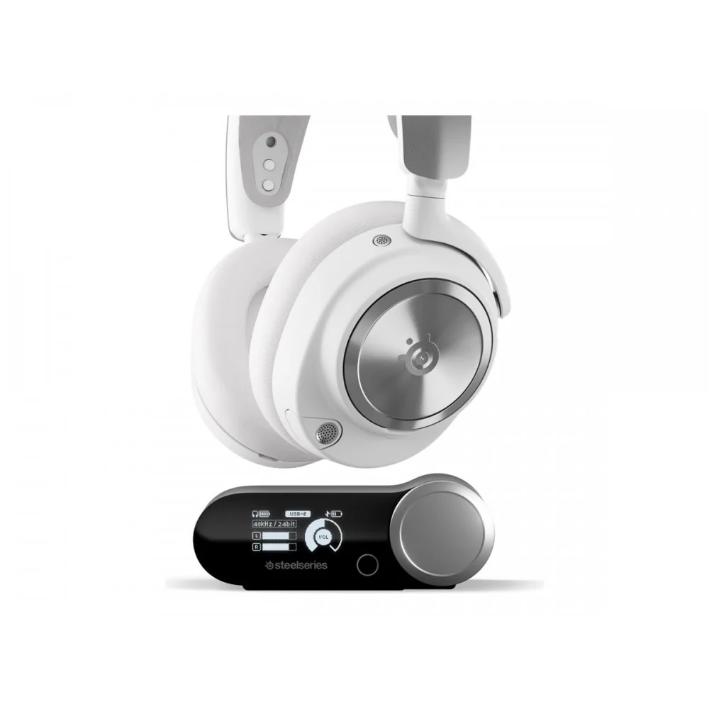 SteelSeries Arctis Nova Pro Wireless Blanco: Auriculares Gaming de Alta Fidelidad