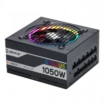 FUENTE DE ALIMENTACIÓN UNYKA ATILIUS RGB ATX 1050W BLACK CABLEADO MODULAR APFC ACTIVO EFICIENCIA ENERGETICA 90% VENTILADOR RGB 1