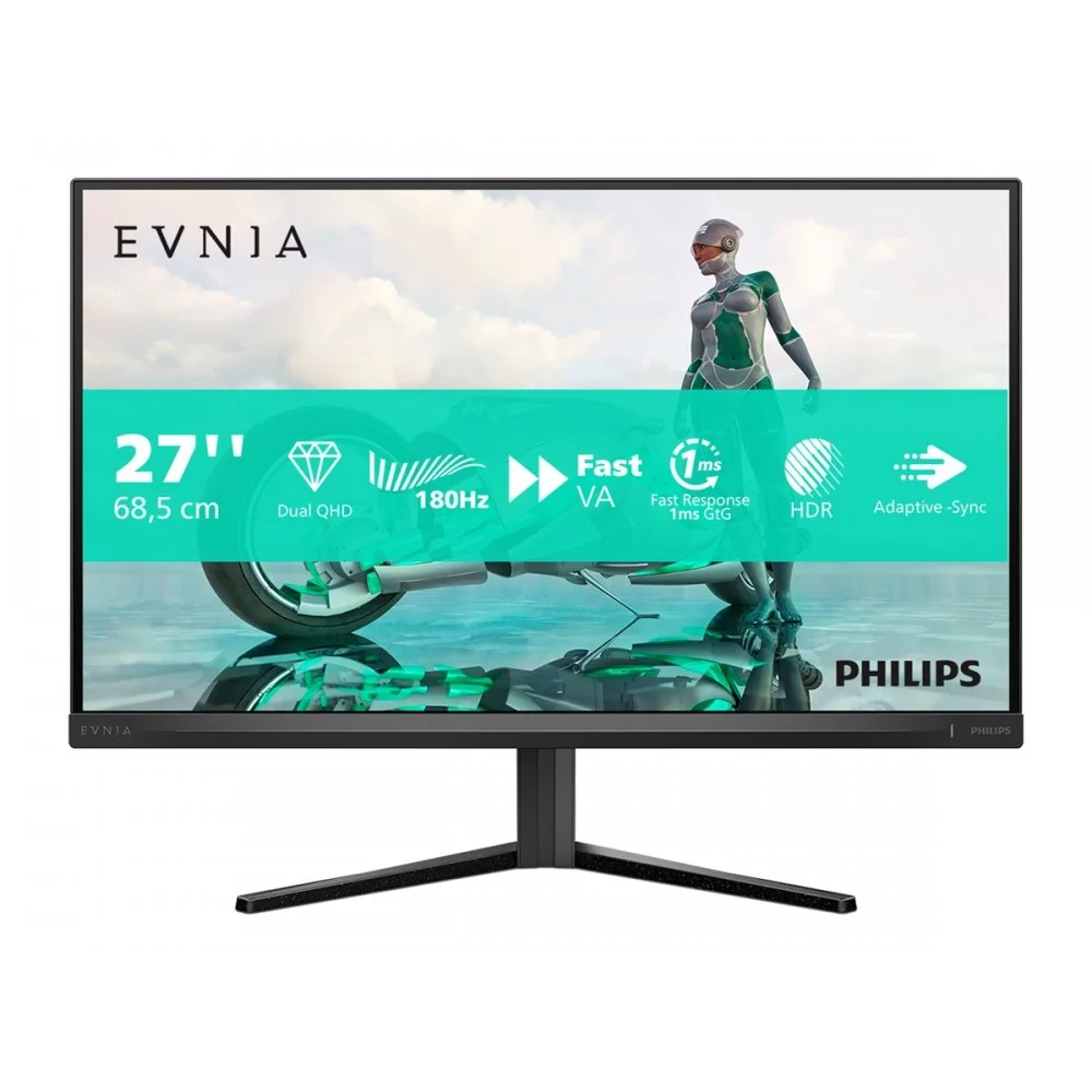 27 QHD VA 180HZ 2HDMI DP 1MS HDR10