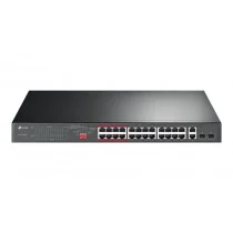 SWITCH NO GESTIONABLE TP-LINK TL-SL1226P 24P POE+ 10/100 2P GIGABIT 2P SLOTS COMBO GIGABIT SFP TOTAL POE 250W