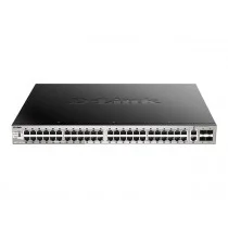 SWITCH GESTIONABLE L3 D-LINK STACKABLE DGS-3130-54PS/E 48P POE (370W) GIGA + 2P 10G + 4P 10G SFP+