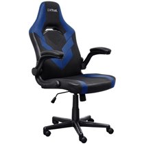 SILLA GAMER TRUST GXT 703 NEGRA/AZUL 25129 ELEVADOR DE GAS CLASE 4 REPOSABRAZOS ABATIBLES BLOQUEO DE INCLINACION MAX 140KG