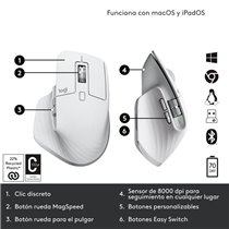 MX MASTER 3S PERF WLESS MOUSE PALE GREY