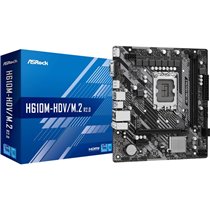 PLACA ASROCK H610M-HDV/M2 R20INTEL1700H6102DDR464VGAHDMIDP4SATA31M22USB202USB32USB-CMATX