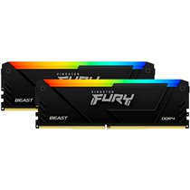 MEMORIA KINGSTON FURY BEAST RGB DDR4 32GB (KIT 2) 3200MHZ CL16 1GX8 - KF432C16BB12AK2/32