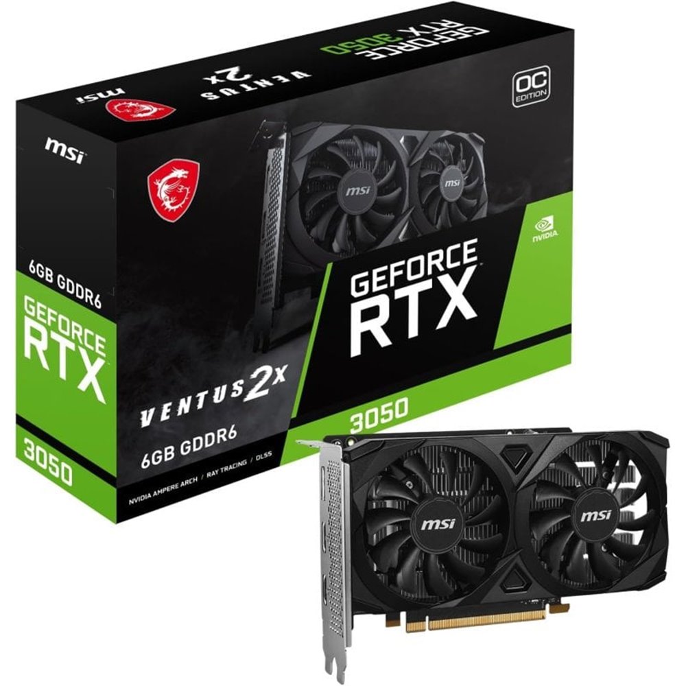 MSI GeForce RTX 3050 VENTUS 2X E 6GB OC