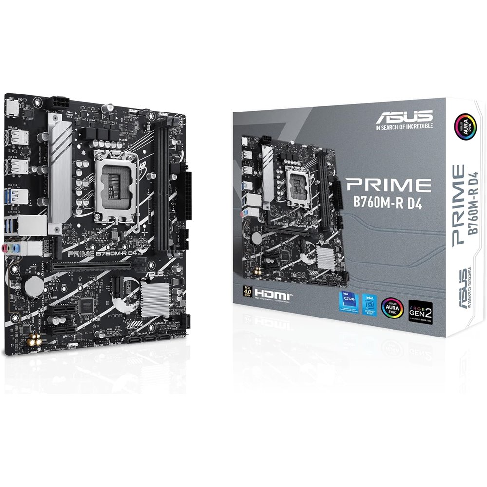 ASUS Prime B760M-R D4: Placa Base Micro ATX DDR4 Intel LGA 1700