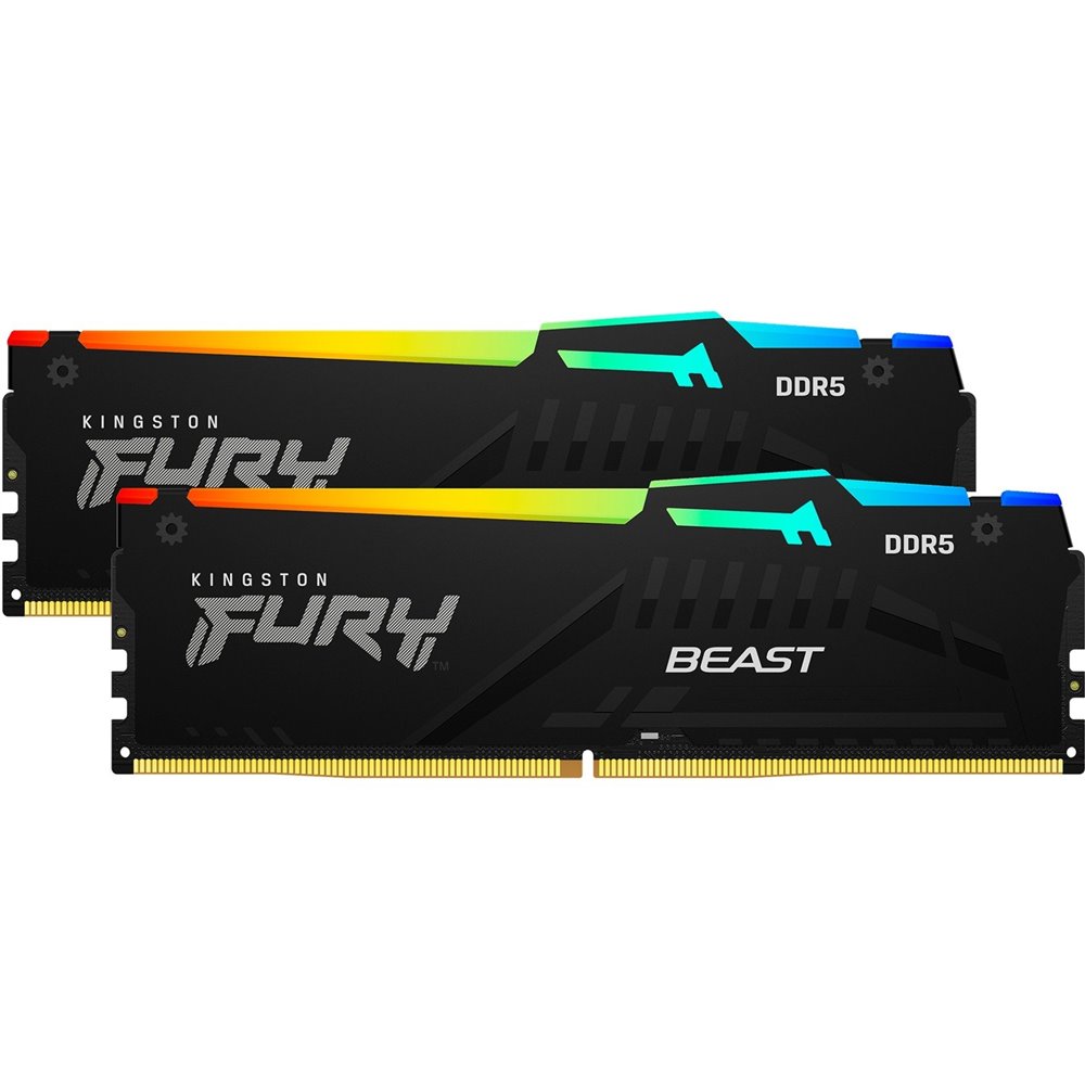 Memoria RAM Kingston Fury Beast RGB DDR5 5600MT/s 64GB (2x32GB)